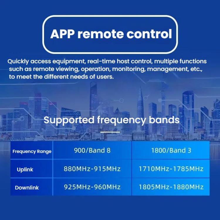 Dual-Band 900/1800MHz 4G LTE Cell Phone Signal Booster with Smart Life APP Remote Control, Dual-Band Dual-Band 900/1800MHz 4G LTE Cell Phone Signal Booster with Smart Life APP Remote Control, Dual-Band